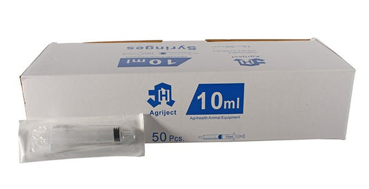 Agriject Disposable Syringes 10ml Side Tip - Pack of 50 - Ashurst Equestrian & Country