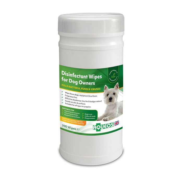Aqueos Disinfectant Wipes For Dog Owners - Ashurst Equestrian & Country