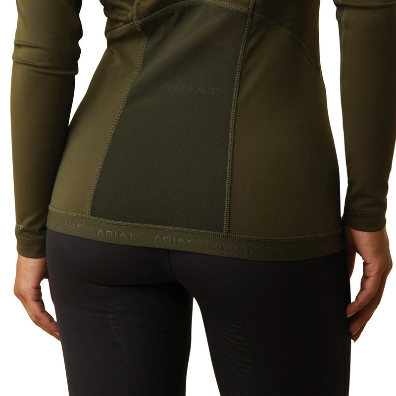 Load image into Gallery viewer, Ariat Ascent 1/4 Zip Ladies Base Layer - Relic - Ashurst Equestrian &amp; Country
