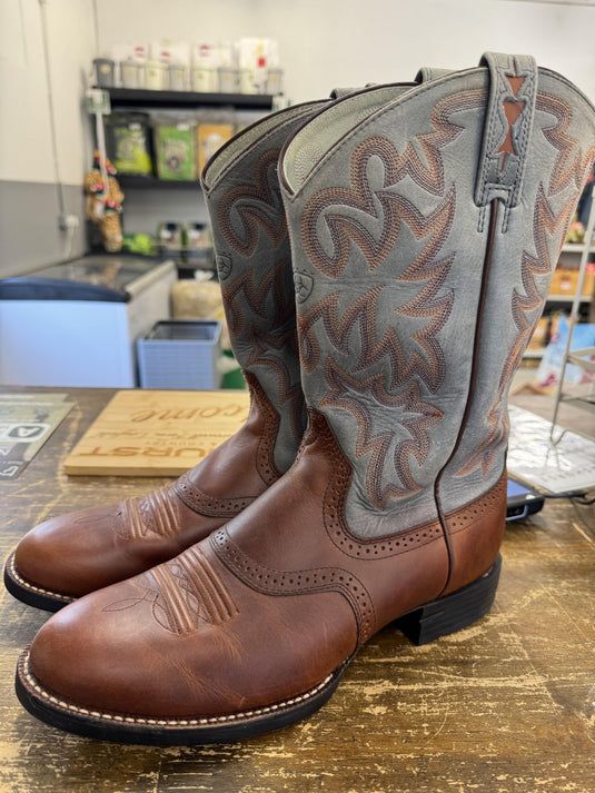 Ariat Heritage Western Boots – Brown/Grey – UK 7.5 – Slight Seconds - Ashurst Equestrian & Country