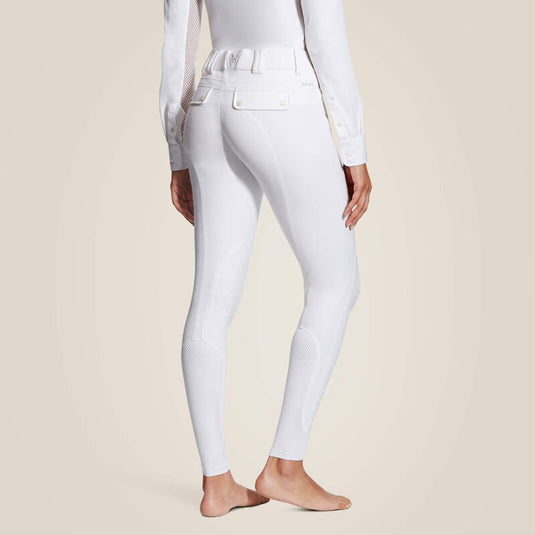 Ariat Tri Factor Grip Knee Patch Breeches - White - Ashurst Equestrian & Country