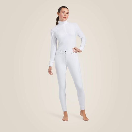 Ariat Tri Factor Grip Knee Patch Breeches - White - Ashurst Equestrian & Country