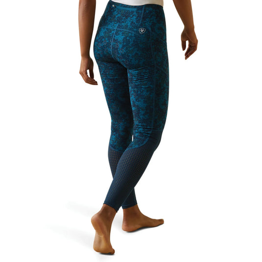 Ariat Women's EOS FS Compression Fit Tights - Petroleum Camo Floral - Ashurst Equestrian & Country