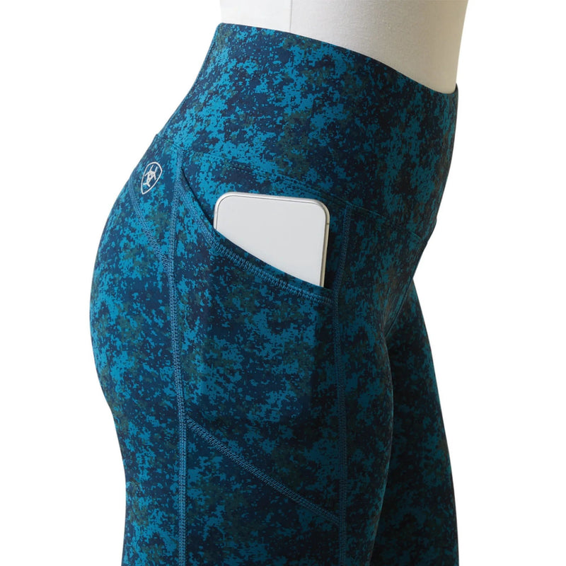 Load image into Gallery viewer, Ariat Women&#39;s EOS FS Compression Fit Tights - Petroleum Camo Floral - Ashurst Equestrian &amp; Country
