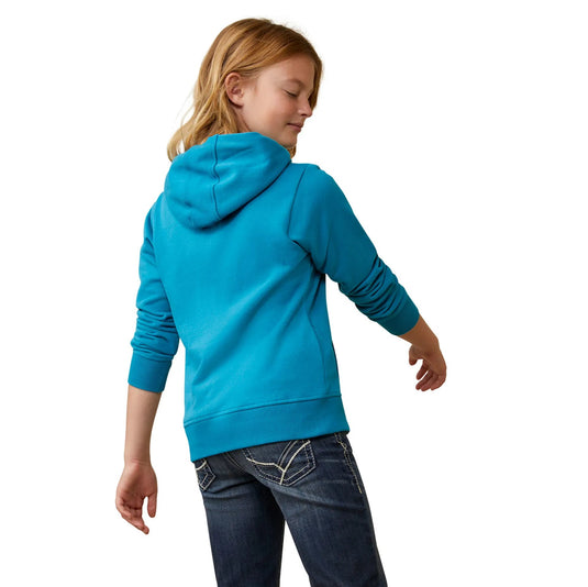 Ariat Youth's 3D Logo 2.0 Hoodie - Mosaic Blue - Ashurst Equestrian & Country