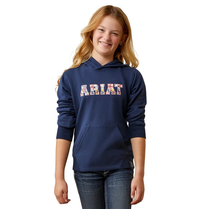 Ariat Youth's 3D Logo 2.0 Hoodie - Navy/Red - Ashurst Equestrian & Country
