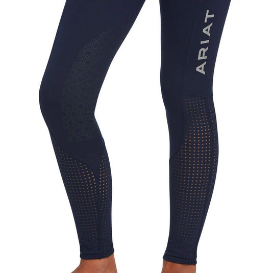 Ariat Youth's EOS Knee Patch Compression Fit (HeatSeries) Tights - Navy - Ashurst Equestrian & Country