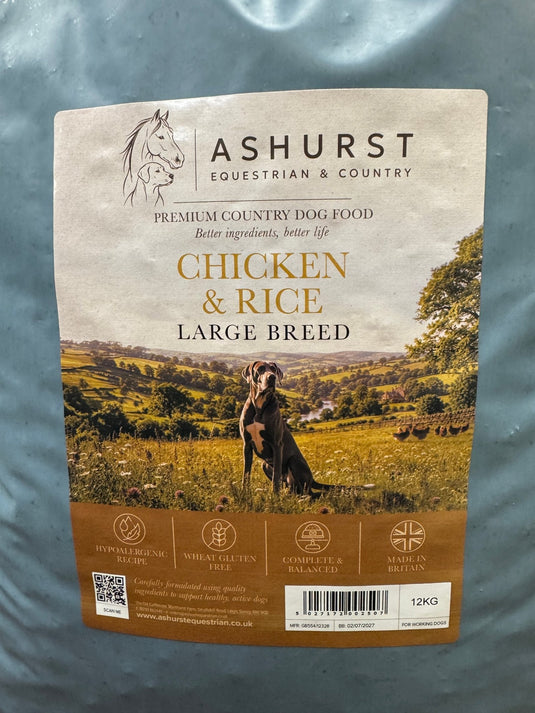 Ashurst Adult Dog Large Breed 'Wheat Gluten Free' Chicken & Rice - Ashurst Equestrian & Country