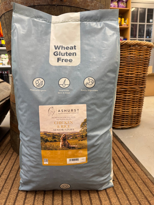 Ashurst Dog Adult Mature / Light 'Gluten Free' Chicken & Rice - Ashurst Equestrian & Country