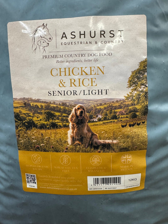 Ashurst Dog Adult Mature / Light 'Gluten Free' Chicken & Rice - Ashurst Equestrian & Country
