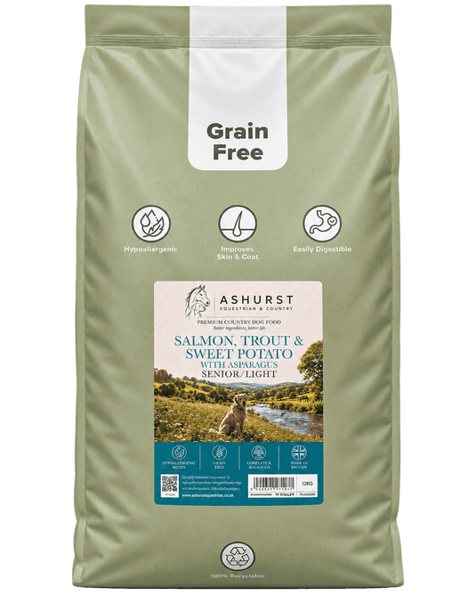 Ashurst Dog Adult Mature / Light 'Grain Free' Trout, Salmon, Sweet Potato & Asparagus - Ashurst Equestrian & Country