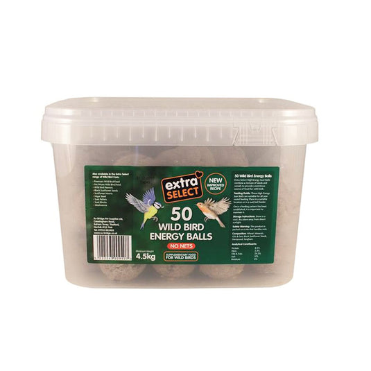 Extra Select No Net High Energy Fat Balls 50 Pack Bucket