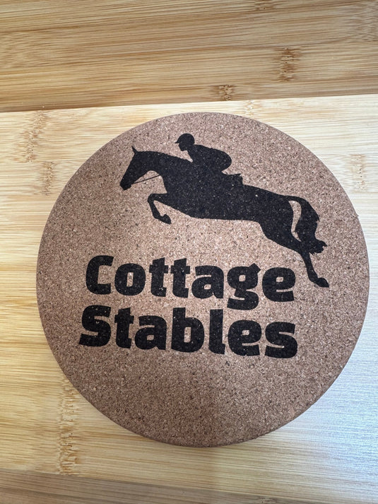 Ashurst Personalised Cork Stable Coaster - Ashurst Equestrian & Country