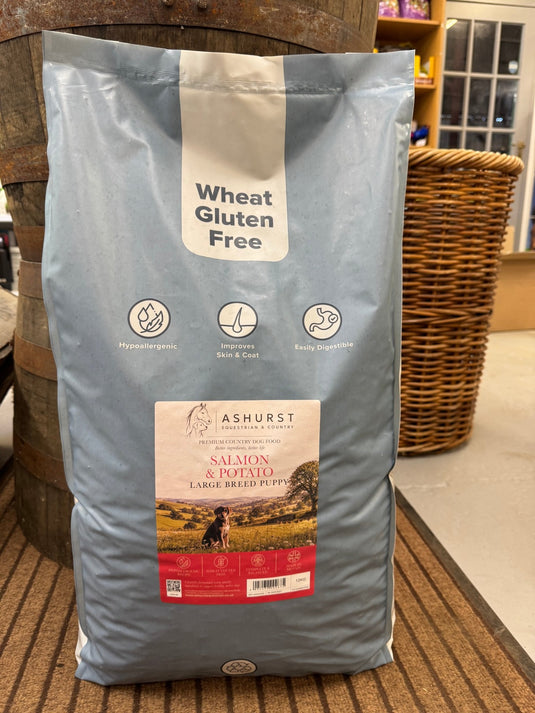 Ashurst Puppy Large Breed 'Wheat Gluten Free' Salmon & Potato - Ashurst Equestrian & Country