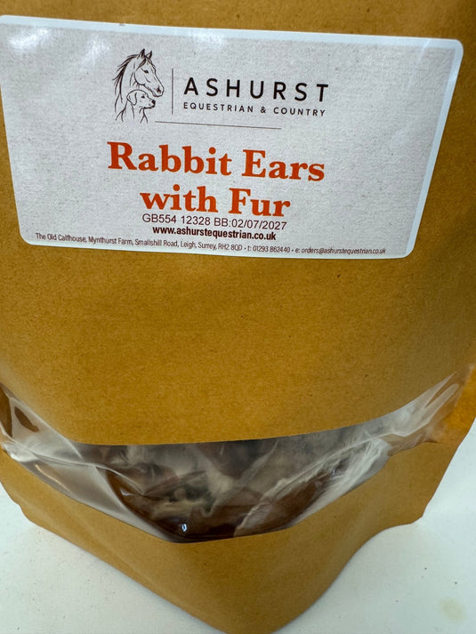 Ashurst Rabbit Ears with Fur - 100g - Ashurst Equestrian & Country