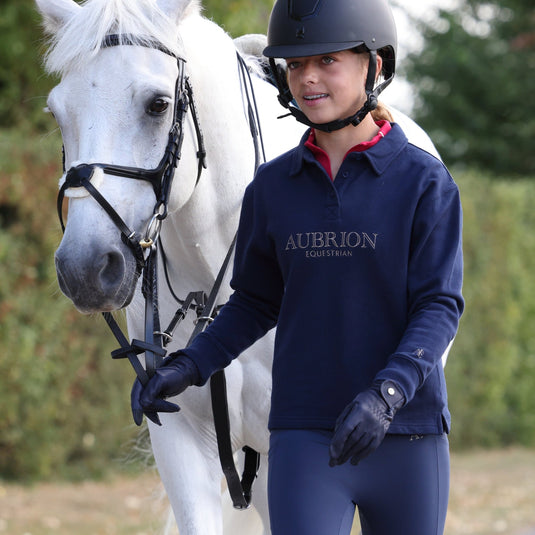 Aubrion Equestrian Button Sweatshirt -Young Rider - Ashurst Equestrian & Country