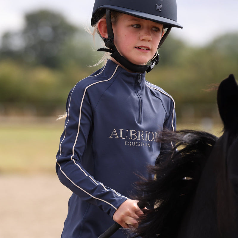 Load image into Gallery viewer, Aubrion Equestrian Long Sleeve Base Layer -Young Rider - Ashurst Equestrian &amp; Country
