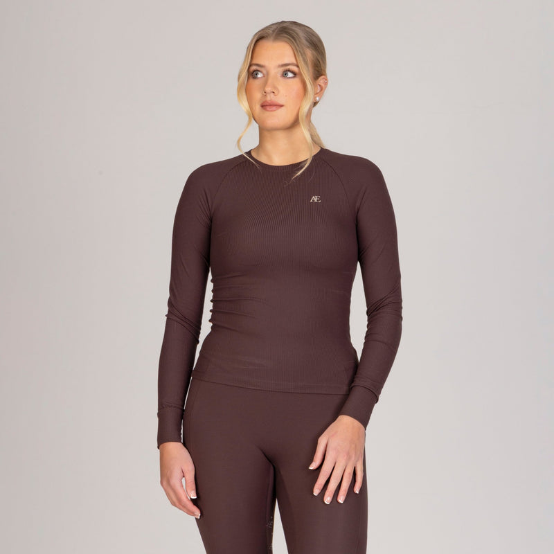 Load image into Gallery viewer, Aubrion Equestrian Ribbed Long Sleeve Top - Ashurst Equestrian &amp; Country
