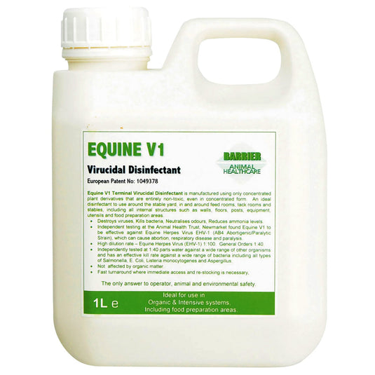 Barrier Animal Health Equine V1 Virucidal Disinfectant - Ashurst Equestrian & Country