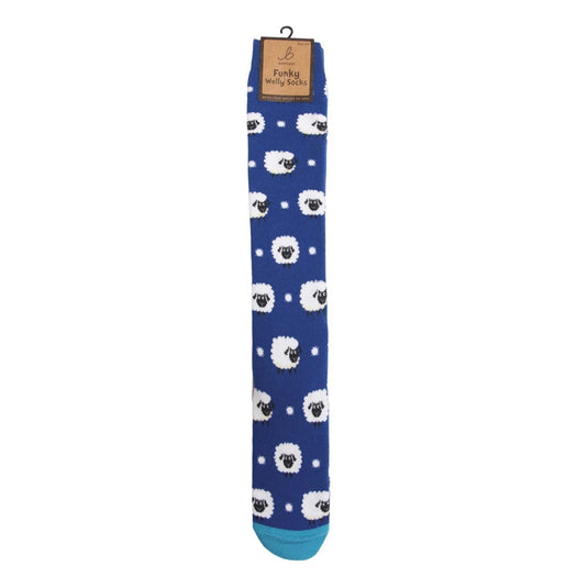 Bartleby Funky Welly Socks Ladies Cute Sheep - Ashurst Equestrian & Country