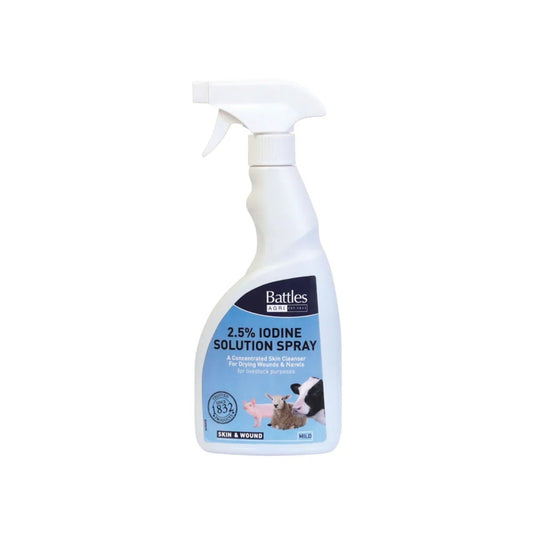 Battles 2.5% Iodine Solution Spray - Ashurst Equestrian & Country