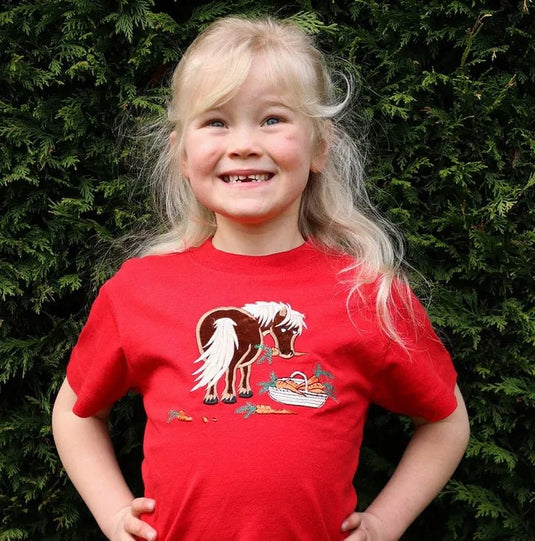 Bcc Carrot Pony Childrens T Shirt Red - Ashurst Equestrian & Country