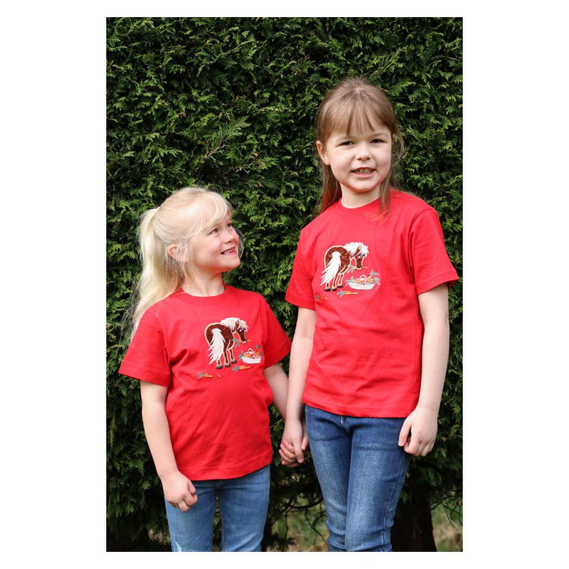 Load image into Gallery viewer, Bcc Carrot Pony Childrens T Shirt Red - Ashurst Equestrian &amp; Country
