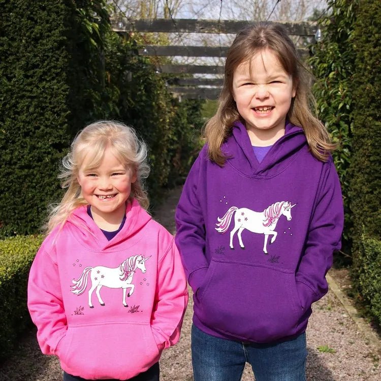 Load image into Gallery viewer, Bcc Dancing Unicorn Childs Hoodie Purple - Ashurst Equestrian &amp; Country
