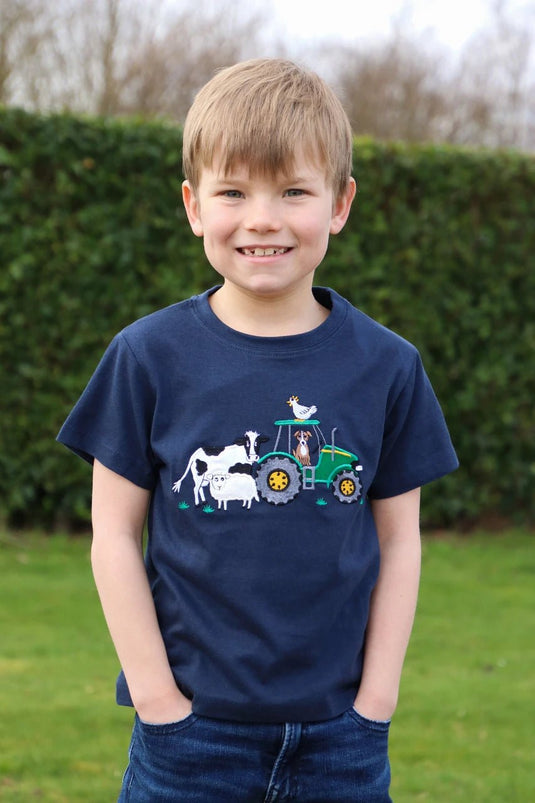 Bcc Farmyard Childrens T Shirt Navy - Ashurst Equestrian & Country