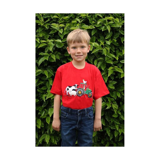 Bcc Farmyard Childrens T Shirt Red - Ashurst Equestrian & Country