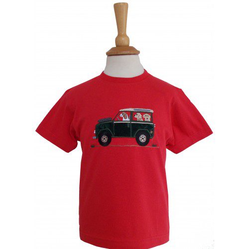 Bcc Limited Edition Offroader & Dogs Childrens T Shirt Red - Ashurst Equestrian & Country