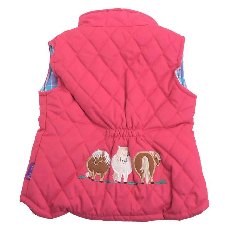Load image into Gallery viewer, Bcc Three Fat Ponies Childrens gilet Fuchsia - Ashurst Equestrian &amp; Country
