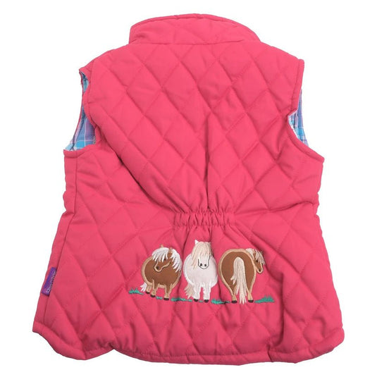 Bcc Three Fat Ponies Childrens gilet Fuchsia - Ashurst Equestrian & Country
