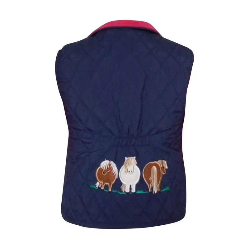 Load image into Gallery viewer, Bcc Three Fat Ponies Childrens Gilet Navy - Ashurst Equestrian &amp; Country
