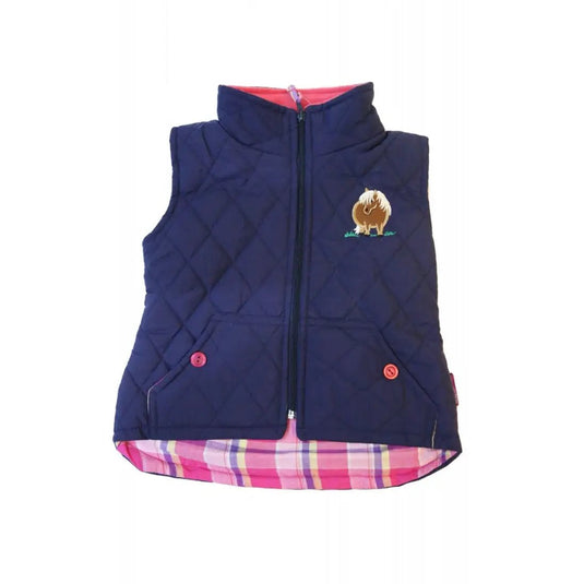 Bcc Three Fat Ponies Childrens Gilet Navy - Ashurst Equestrian & Country