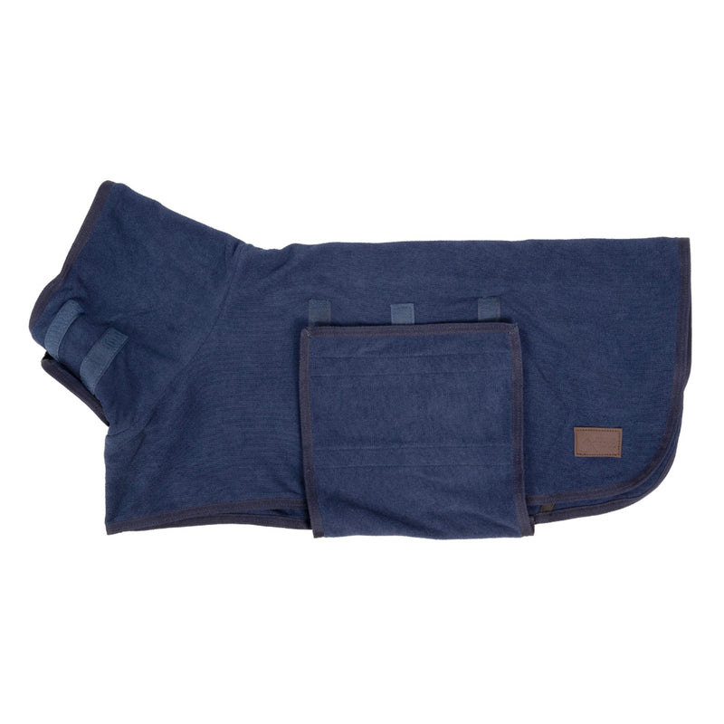 Load image into Gallery viewer, Benji &amp; Flo Classic Drying Dog Robe Navy - Ashurst Equestrian &amp; Country

