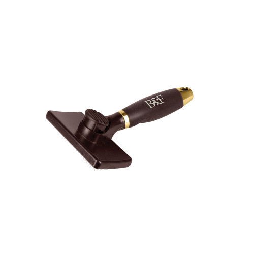 Benji & Flo Gel Handle Slicker Brush Brown/Gold - Ashurst Equestrian & Country