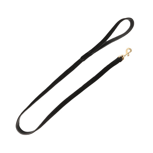 Benji & Flo Noble Suede Doglead Black/Gold - Ashurst Equestrian & Country