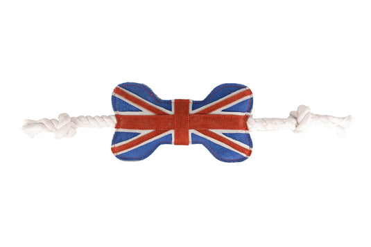 Benji & Flo Tug 'n' Play Dog Toys - Union Jack Bone - Ashurst Equestrian & Country