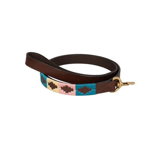 Benji & Flow Sublime Polo Leater Dog Blue/Pink/Vanilla - Ashurst Equestrian & Country