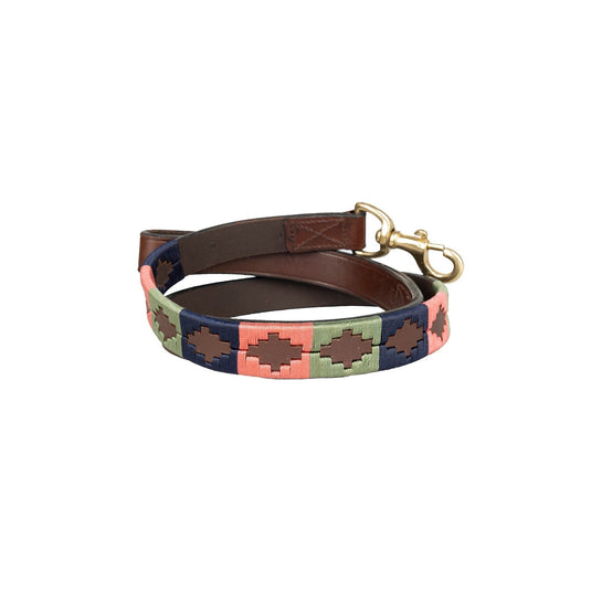 Benji & Flow Sublime Polo Leater Dog Pink/Navy/Green - Ashurst Equestrian & Country