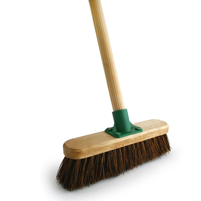 Bentley Brushes Broom Varnished Bassine With Fitted Handle - Ashurst Equestrian & Country