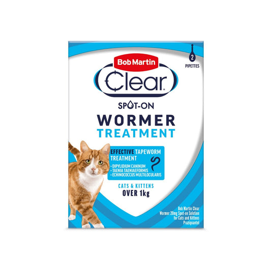 Bob Martin Clear Spot On Wormer For Cats & Kittens - Ashurst Equestrian & Country