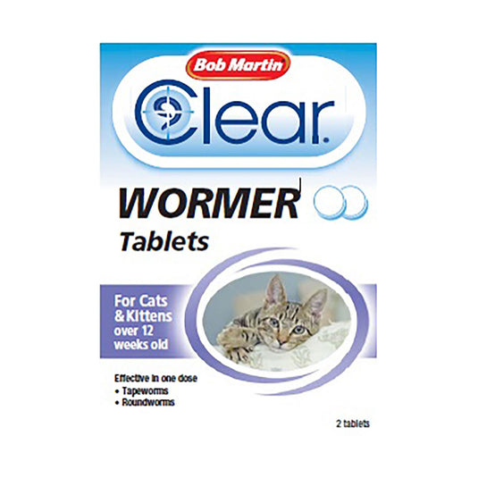Bob Martin Clear Wormer Tablets For Cats & Kittens - Ashurst Equestrian & Country
