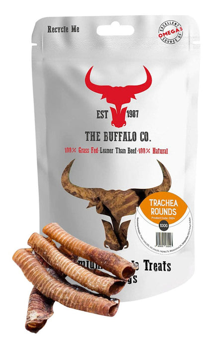 Buffalo Trachea Rounds - Dog Treats - 100g - Ashurst Equestrian & Country