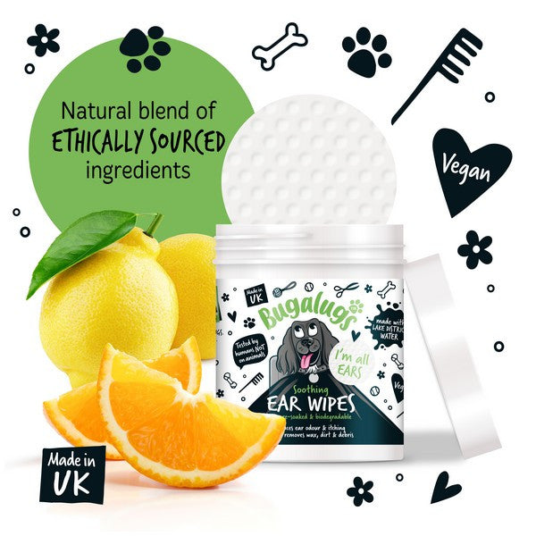 Load image into Gallery viewer, Bugalugs Dog Ear Wipes
