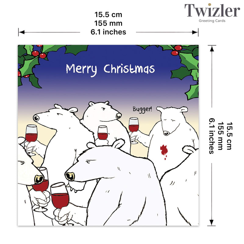 Load image into Gallery viewer, Bugger Bear - Humour Christmas Card - Ashurst Equestrian &amp; Country
