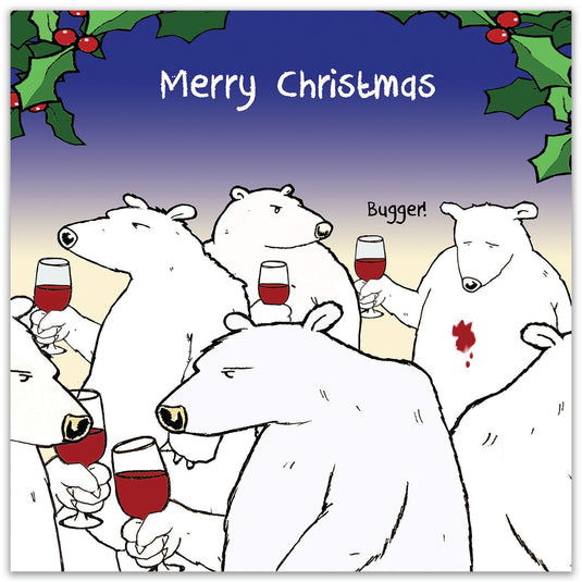 Bugger Bear - Humour Christmas Card - Ashurst Equestrian & Country