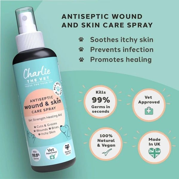 Load image into Gallery viewer, Charlie The Vet Antiseptic Wound &amp; Skin Care Spray for All Animals 100ml - Ashurst Equestrian &amp; Country
