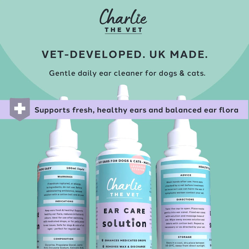 Load image into Gallery viewer, Charlie The Vet Ear Care Solution For Dogs and Cats 100ml - Ashurst Equestrian &amp; Country

